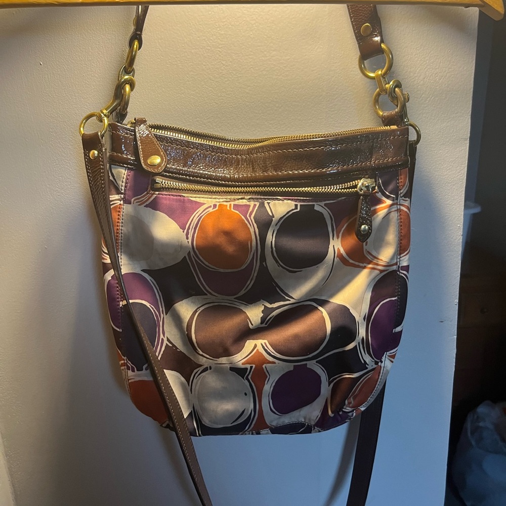 Coach Multicolor Crossbody Bag with Brown Accents